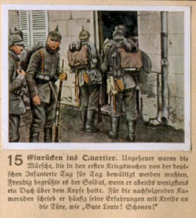 Weltkrieg 1 / World War 1 / Grande Guerre — Einrücken ins Quartier