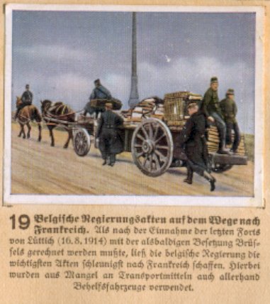 Weltkrieg 1 / World War 1 / Grande Guerre — Belgische Regierungsakten auf dem Wege nach Frankreich