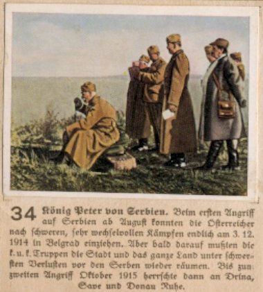 Weltkrieg 1 / World War 1 / Grande Guerre — König Peter von Serbien