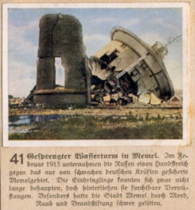 Weltkrieg 1 / World War 1 / Grande Guerre — Gesprengter Wasserturm in Memel