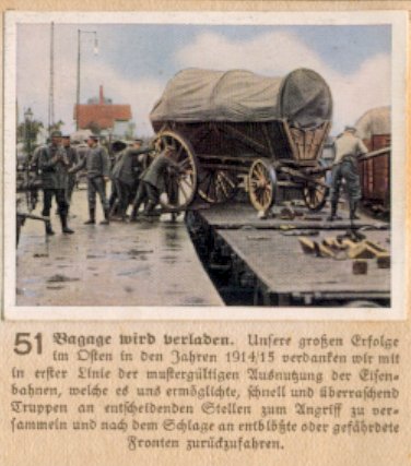 Weltkrieg 1 / World War 1 / Grande Guerre — Bagage wird verladen