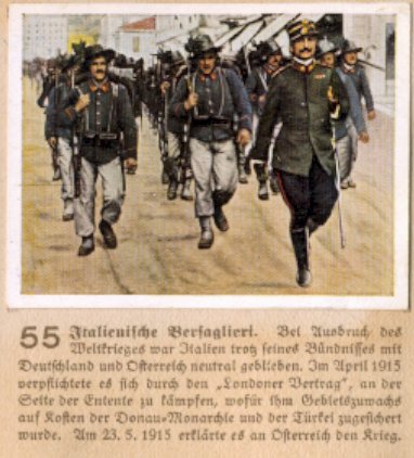 Weltkrieg 1 / World War 1 / Grande Guerre — Italienische Bersaglieri