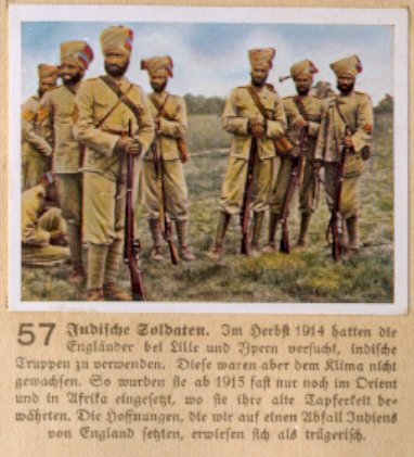 Weltkrieg 1 / World War 1 / Grande Guerre — Indische Soldaten