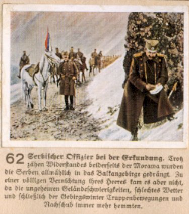 Weltkrieg 1 / World War 1 / Grande Guerre — Serbischer Offizier bei der Erkundung