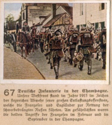 Weltkrieg 1 / World War 1 / Grande Guerre — Deutsche Infanterie in der Champagne