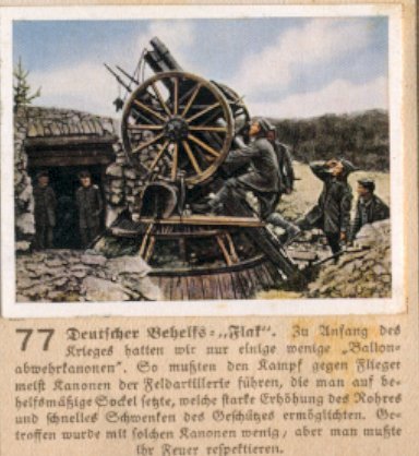 Weltkrieg 1 / World War 1 / Grande Guerre — Deutscher Behelfs-„Flak“