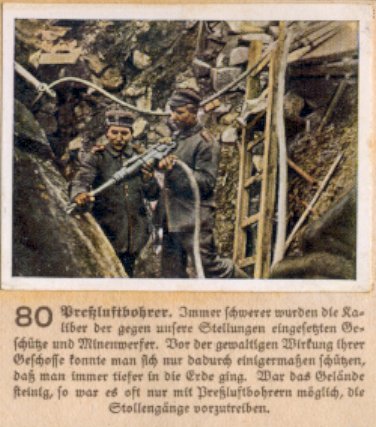 Weltkrieg 1 / World War 1 / Grande Guerre — Preßluftbohrer