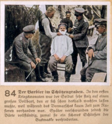 Weltkrieg 1 / World War 1 / Grande Guerre — Der Barbier im Schützengraben