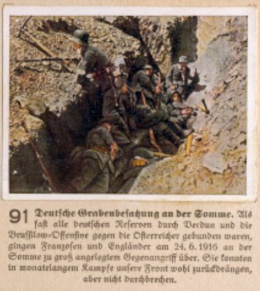 Weltkrieg 1 / World War 1 / Grande Guerre — Deutsche Grabenbesatzung an der Somme