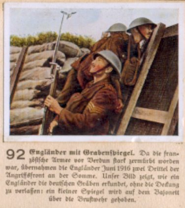 Weltkrieg 1 / World War 1 / Grande Guerre — Engländer mit Grabenspiegel