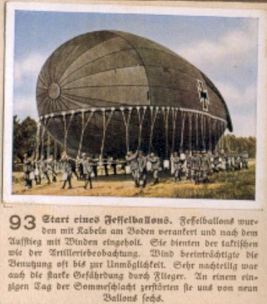 Weltkrieg 1 / World War 1 / Grande Guerre — Start eines Fesselballons