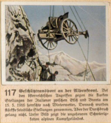 Weltkrieg 1 / World War 1 / Grande Guerre — Geschütztransport an der Alpenfront