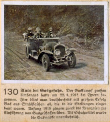 Weltkrieg 1 / World War 1 / Grande Guerre — Auto bei Gasgefahr