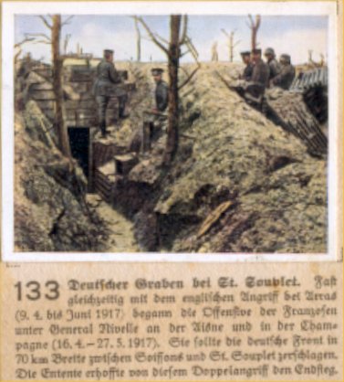 Weltkrieg 1 / World War 1 / Grande Guerre — Deutsche Graben bei St. Souplet