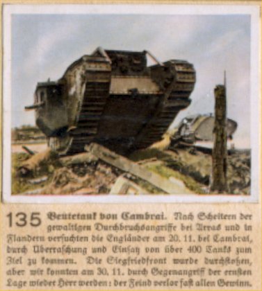 Weltkrieg 1 / World War 1 / Grande Guerre — Beutetank von Cambrai