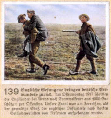 Weltkrieg 1 / World War 1 / Grande Guerre — Englische Gefangene bringen deutsche Verwundete zurück