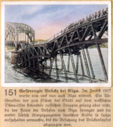 Weltkrieg 1 / World War 1 / Grande Guerre — Gesprengte Brücke bei Riga