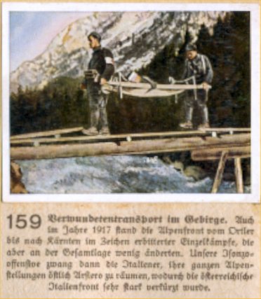 Weltkrieg 1 / World War 1 / Grande Guerre — Verwundetentransport im Gebirge