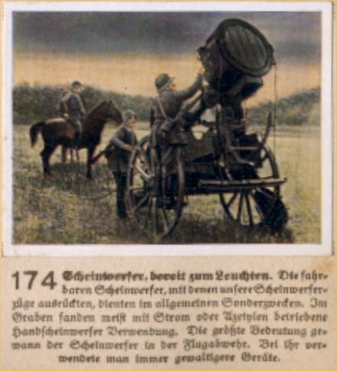 Weltkrieg 1 / World War 1 / Grande Guerre — Scheinwerfer, bereit zum Leuchten