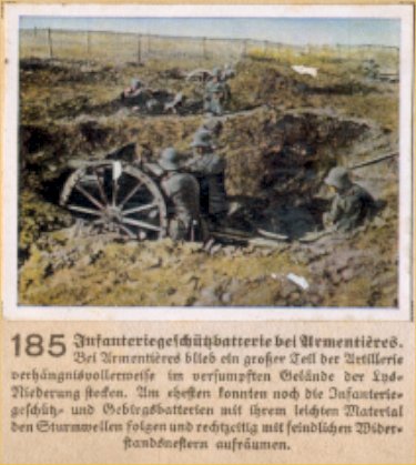 Weltkrieg 1 / World War 1 / Grande Guerre — Infanteriegeschützbatterie bei Armentières