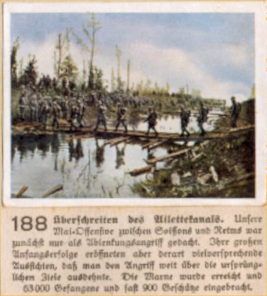 Weltkrieg 1 / World War 1 / Grande Guerre — Überschreiten des Ailettekanals