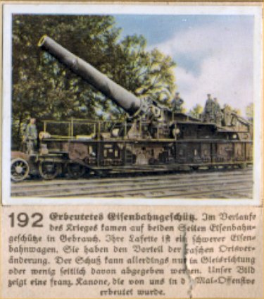 Weltkrieg 1 / World War 1 / Grande Guerre — Erbeutetes Eisenbahngeschütz