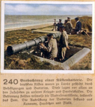 Weltkrieg 1 / World War 1 / Grande Guerre — Beobachtung einer Küstenbatterie