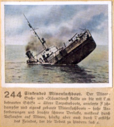 Weltkrieg 1 / World War 1 / Grande Guerre — Sinkendes Minensuchboot